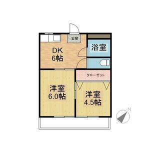 マンションアイユー(2DK/3階)の間取り写真