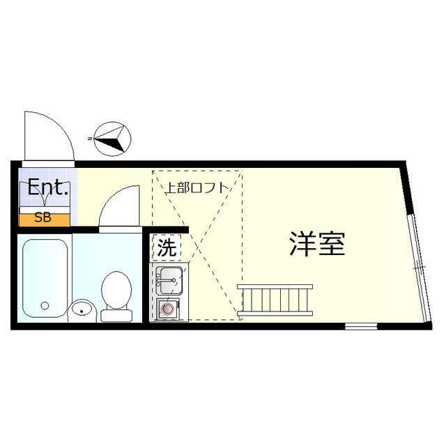 ペアパレス方南町(ワンルーム/1階)の間取り写真