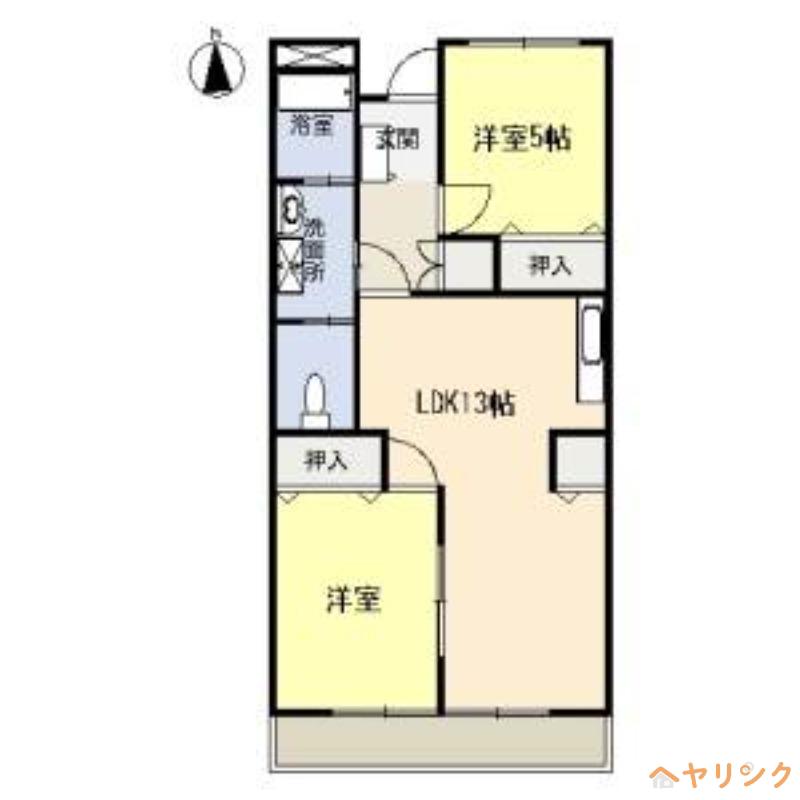 サンシティ名東(2LDK/2階)の間取り写真