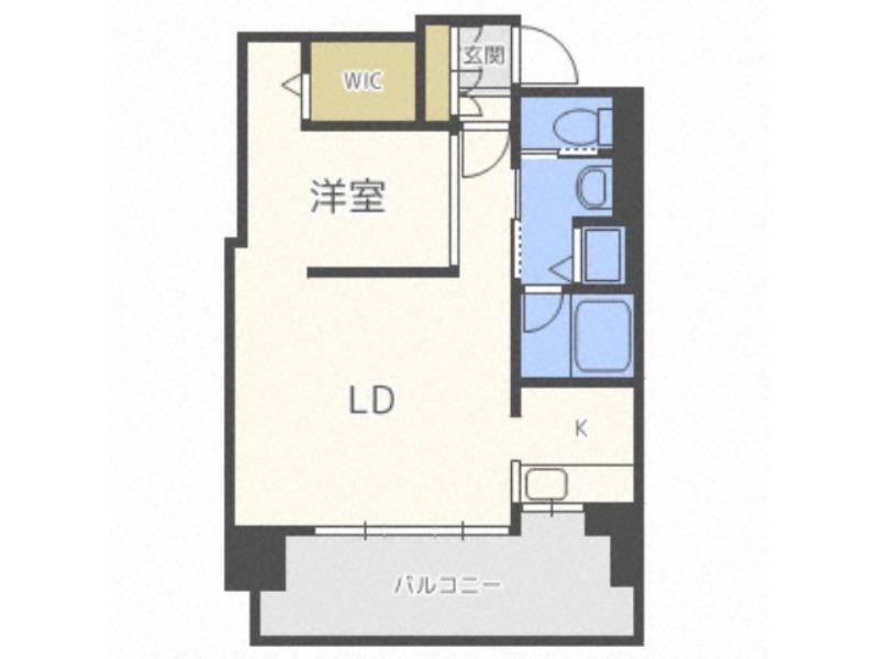 F141(1LDK/8階)の間取り写真