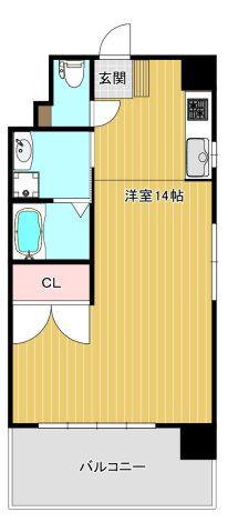 ハレルSA1ビル(ワンルーム/7階)の間取り写真