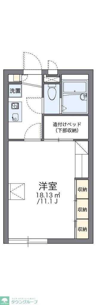 レオパレスラボールI(1K/2階)の間取り写真