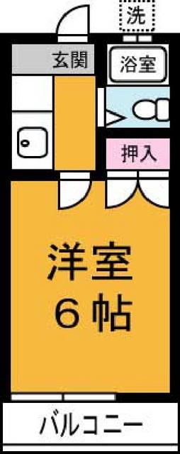 サンハイツ(1K/2階)の間取り写真