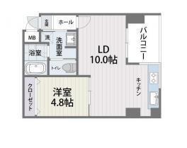 S-FORT筑紫通(1LDK/3階)の間取り写真