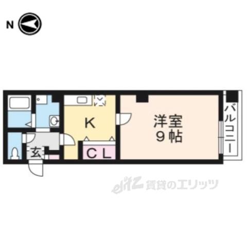ソフィア円町(1K/3階)の間取り写真