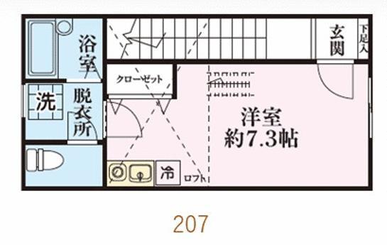 スカイレジデンス向島(ワンルーム/2階)の間取り写真