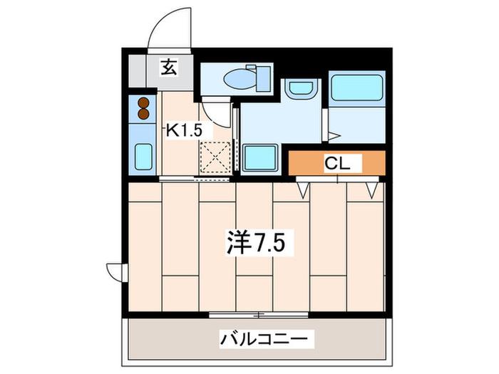 マ・メゾン大倉山(1K/3階)の間取り写真