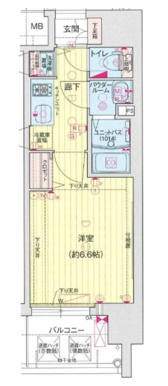 プレサンス梅田東アルファ(1K/5階)の間取り写真