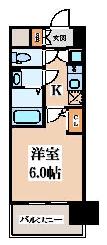 CREST TAPP 大阪イースト(1K/12階)の間取り写真