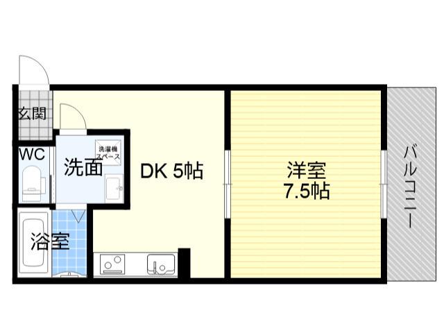 FSハイム・レディースマンション(1DK/2階)の間取り写真