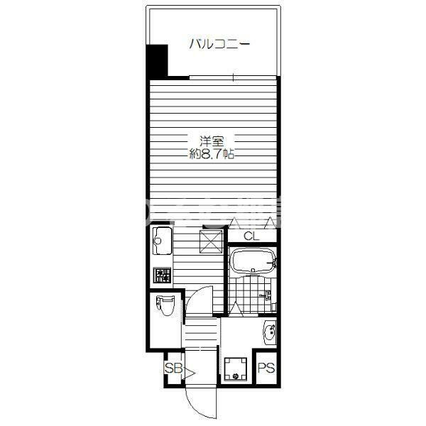 マンションはりげん(ワンルーム/5階)の間取り写真