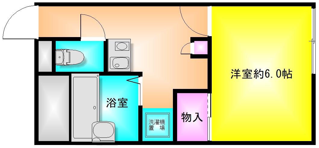 レオパレスポップ(1K/2階)の間取り写真