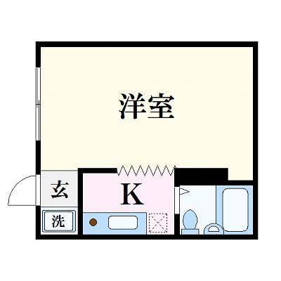 カサボニータ(1K/3階)の間取り写真