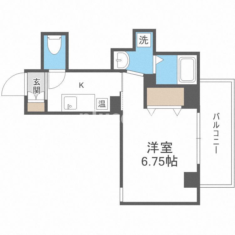 みおつくし十三(1K/6階)の間取り写真