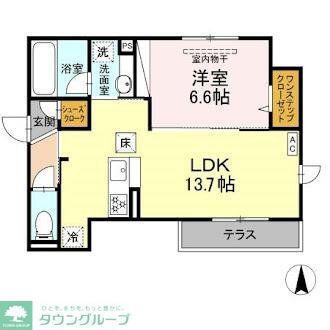 ステラ ルーチェ(1LDK/1階)の間取り写真