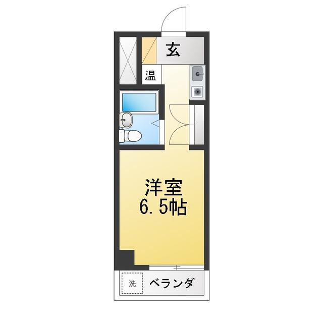 ファミール武蔵野(ワンルーム/2階)の間取り写真