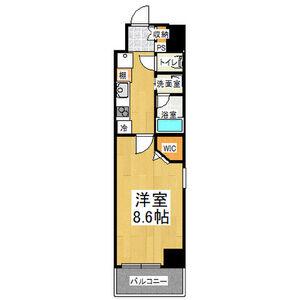 イースクエア並木(1K/8階)の間取り写真