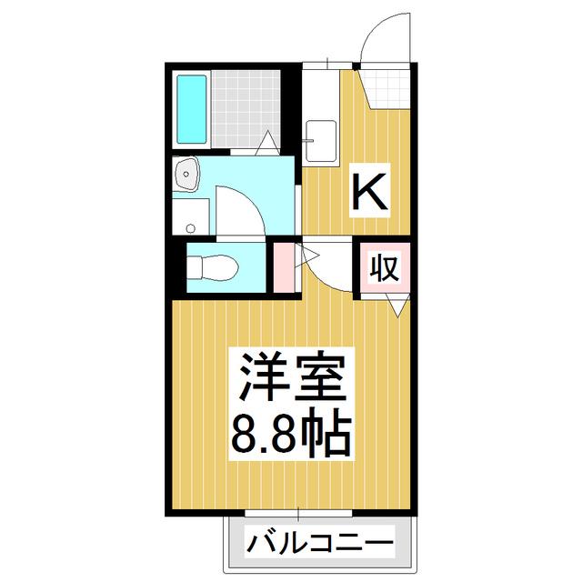 ベルソーナ99(1K/1階)の間取り写真
