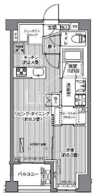 シティカレント目黒学芸大学(1LDK/3階)の間取り写真