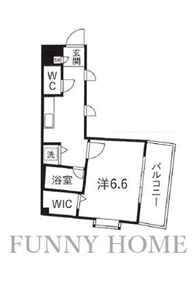 プラム15(1K/2階)の間取り写真