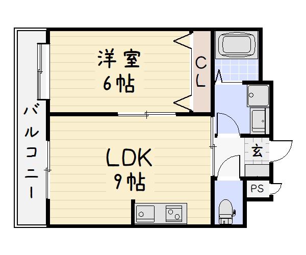 チャペルコンサート(1LDK/11階)の間取り写真