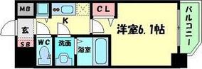 アクアプレイス天王寺II(1K/7階)の間取り写真