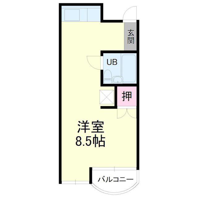 TBクレール(ワンルーム/2階)の間取り写真