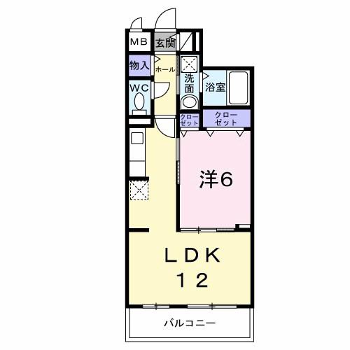グラン・ステラータ(1LDK/3階)の間取り写真