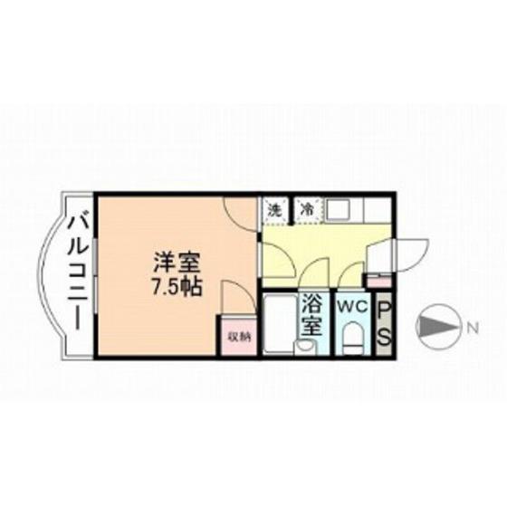 シティハイツ安野屋(1K/3階)の間取り写真