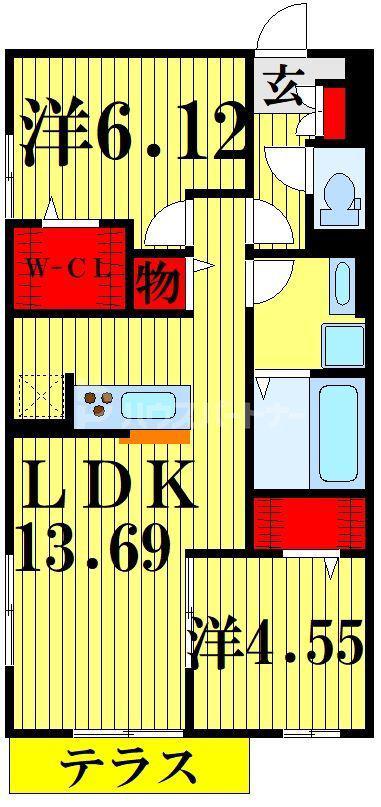 MIWASTAGEIII(2LDK/1階)の間取り写真