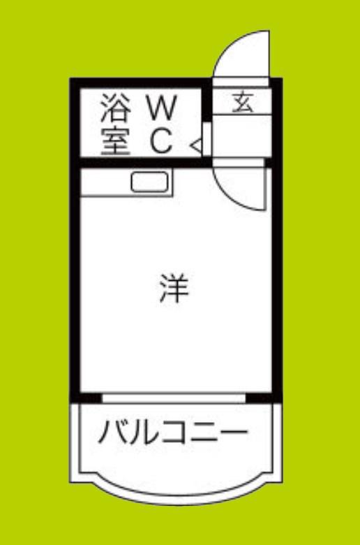 サザンドミトリーI(ワンルーム/8階)の間取り写真