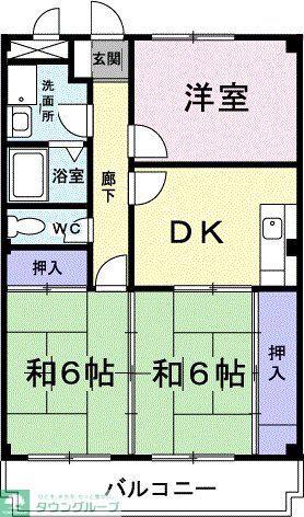 グリーンビレッジ藤沢(3DK/1階)の間取り写真