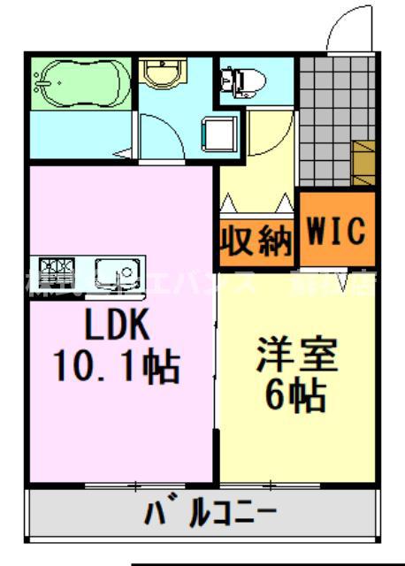 タウンコート(1LDK/2階)の間取り写真