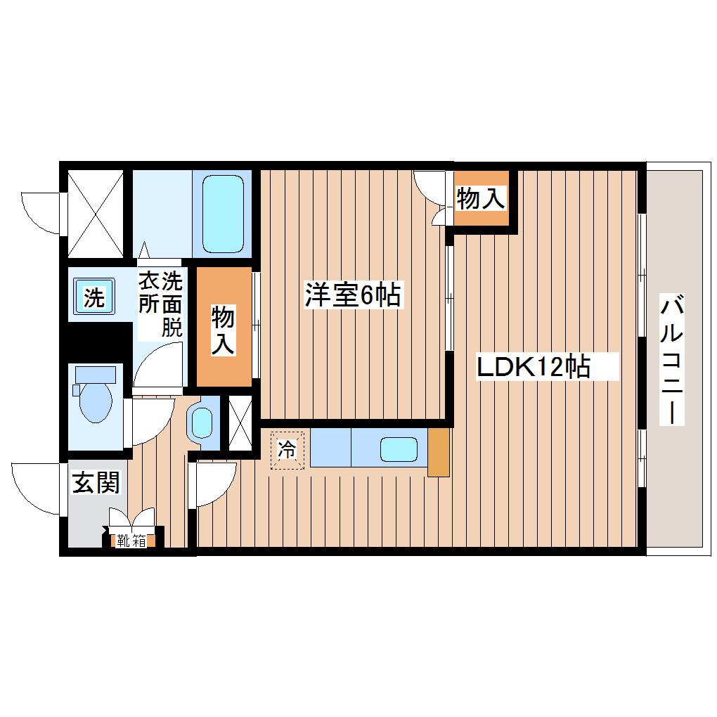 サニープラザ円(1LDK/2階)の間取り写真
