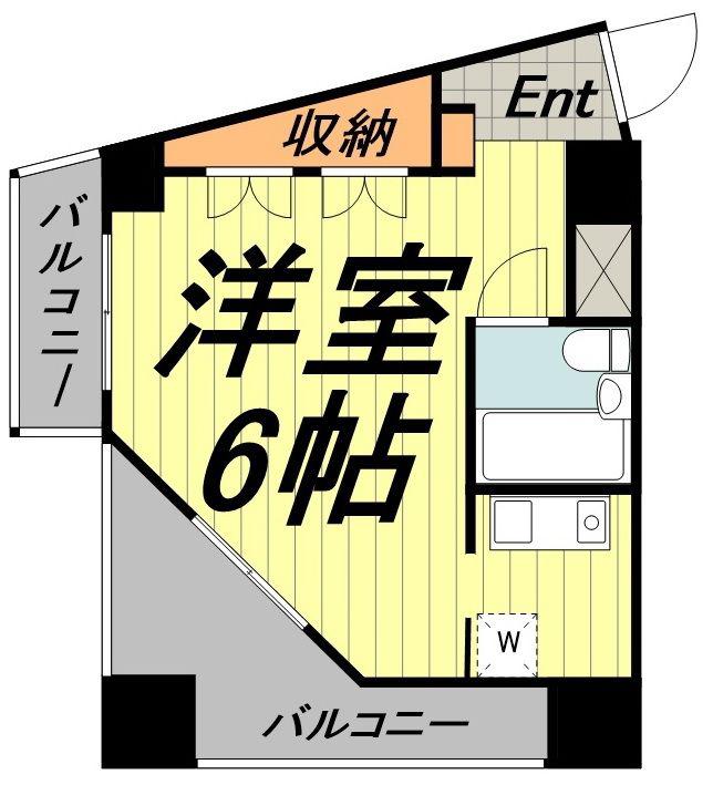 フィルコリンズ武蔵野(ワンルーム/5階)の間取り写真