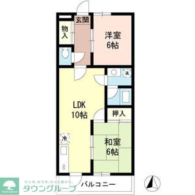 レジデンス戸田(2LDK/2階)の間取り写真
