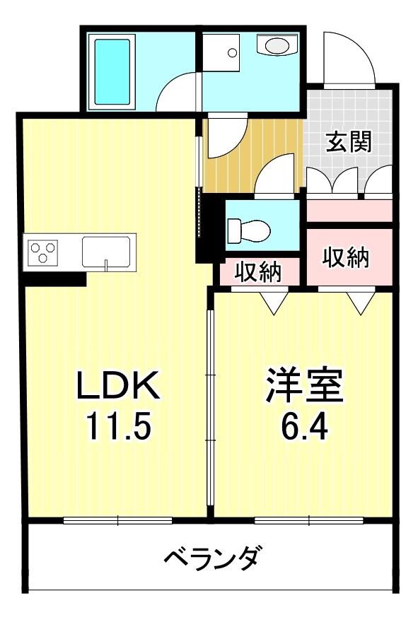 サン・ルーチェ(1LDK/3階)の間取り写真