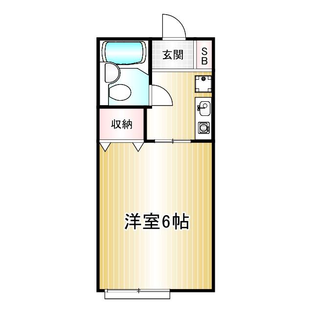 日照ハイツ(1K/1階)の間取り写真