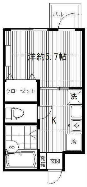 ドミール池袋(1K/5階)の間取り写真
