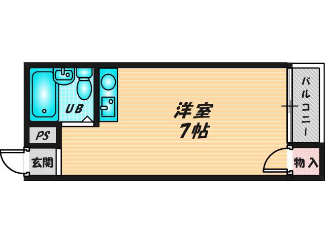 シャルマン89(ワンルーム/1階)の間取り写真