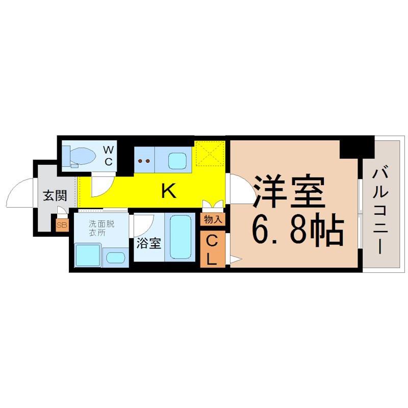 STAY(1K/4階)の間取り写真