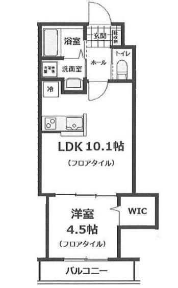 マルベリー(1LDK/3階)の間取り写真