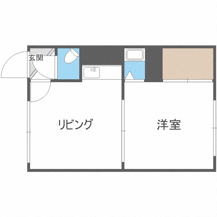 ラフォーレ元町(1DK/4階)の間取り写真