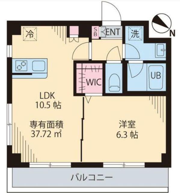 ベルプレジール(1LDK/2階)の間取り写真