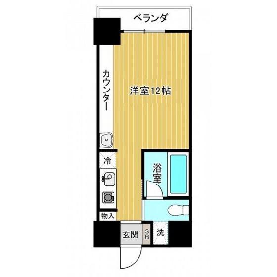 5FLOOR(ワンルーム/2階)の間取り写真