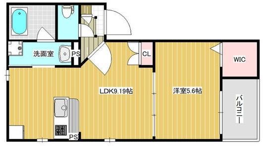 ヒカリコート(1LDK/2階)の間取り写真