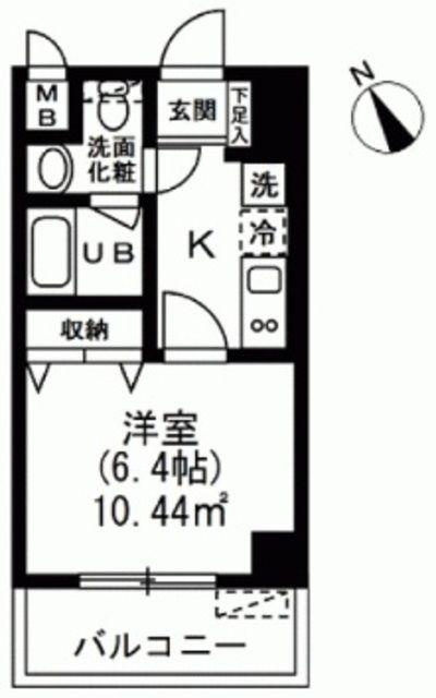 BEATO(1K/2階)の間取り写真