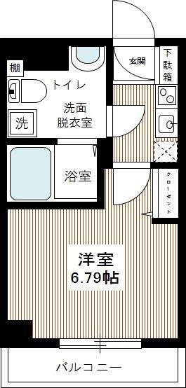 HYS YOKOHAMA LIGARE(1K/7階)の間取り写真