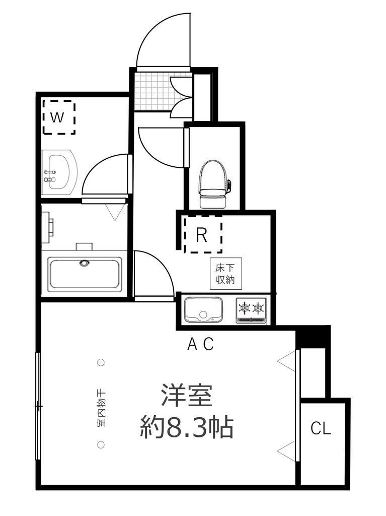 初台MS BIANCA(1K/1階)の間取り写真