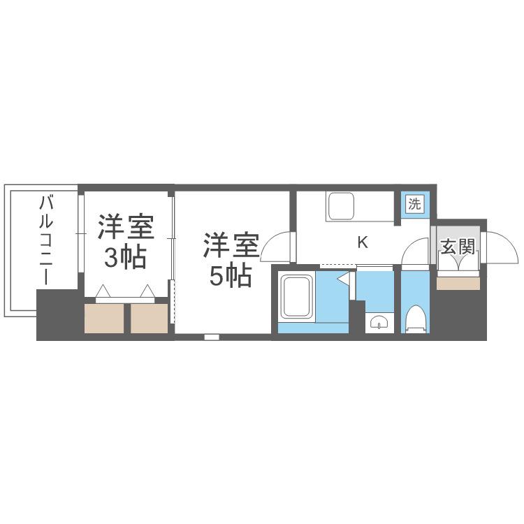 ARTIZA堺(1DK/8階)の間取り写真